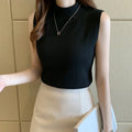 Blusa Feminina Luiza Business - Gola Alta - Algodão Coreano