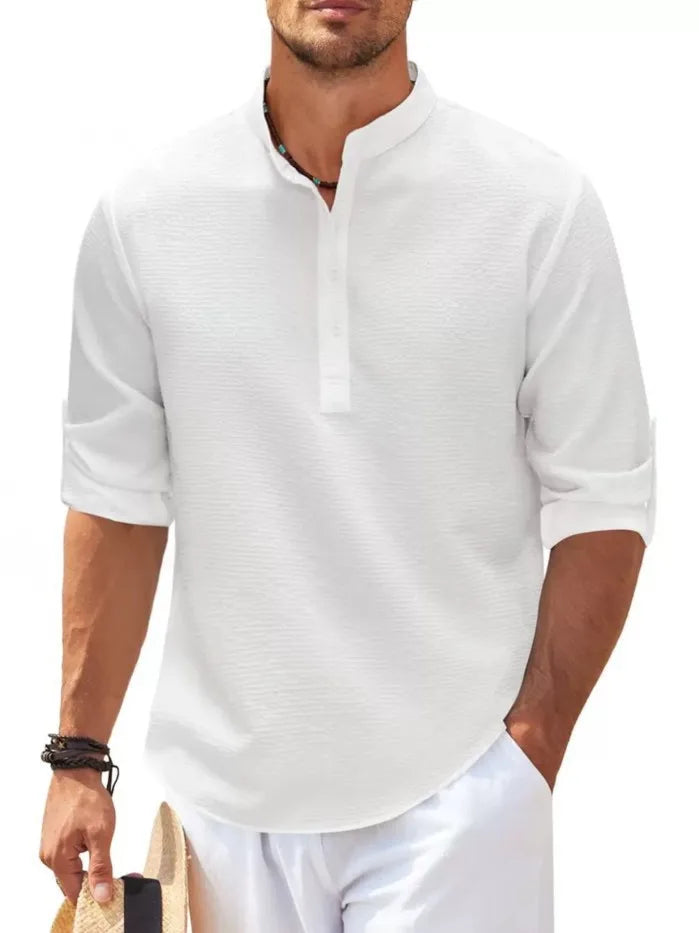 Camisa Masculina Vital Comprida Básica com Algodão