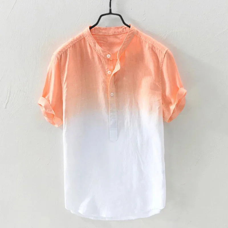 Camisa Masculina Casual Raramen Ocean Lapela