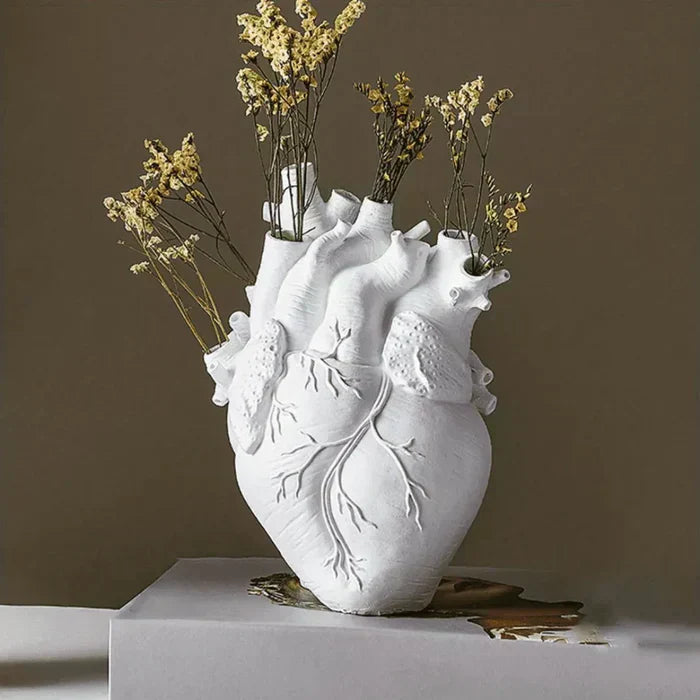 Vaso Decorativo para Sala de Cerâmica Coração