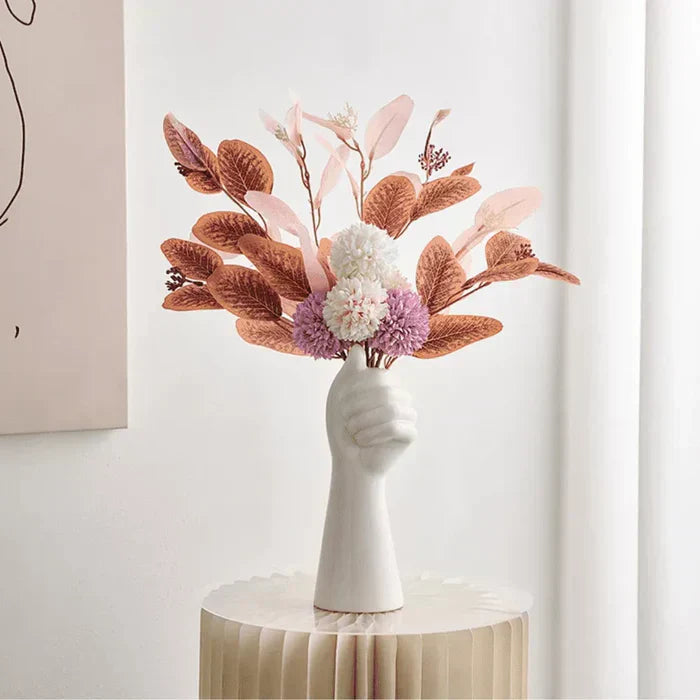 Vaso Decorativo para Sala de Cerâmica para Mesa Mão