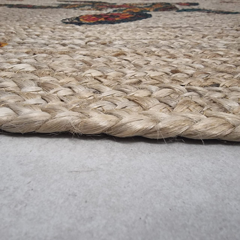 Jute Printed Round  -IC-17987 / Turtle