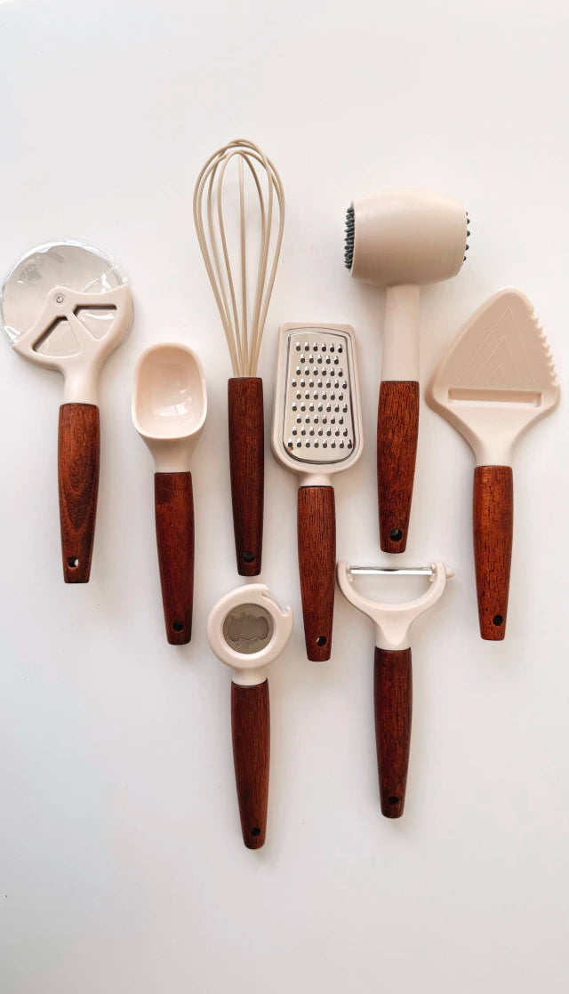 Kit de Utensílios (8 Peças) - CREME