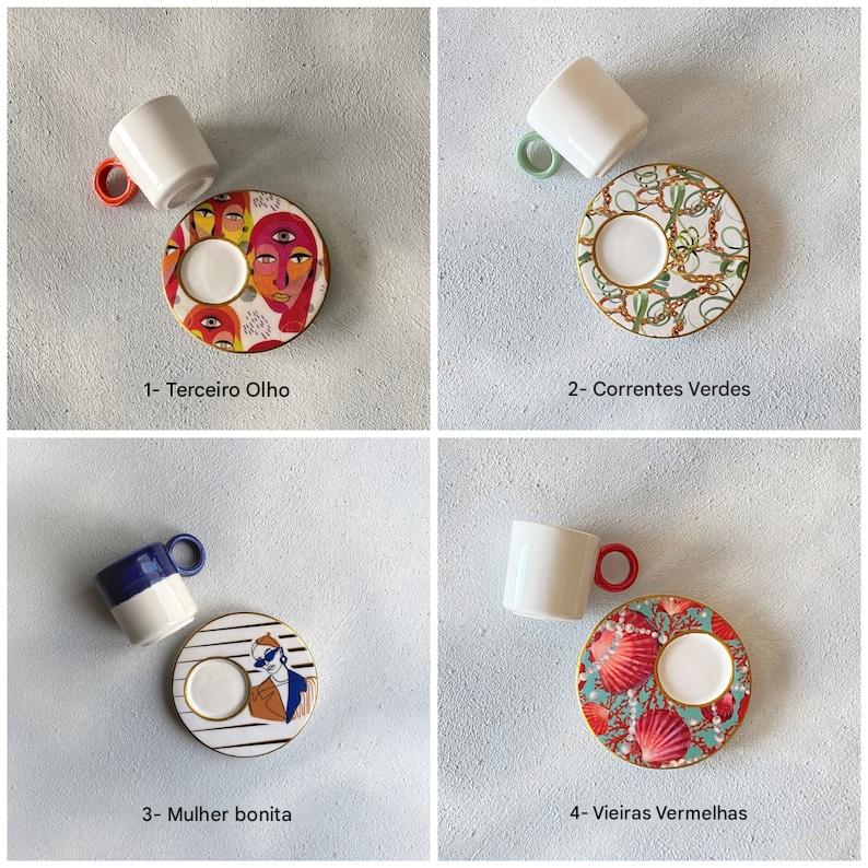 Conjunto de xícaras de café exclusivas - 8 Peças