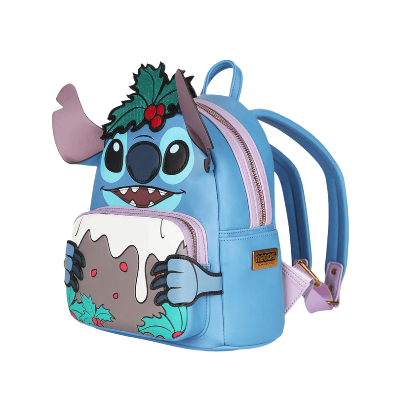 Mochila Escolar Feminina Stitch em Couro - Volta as Aulas Morada