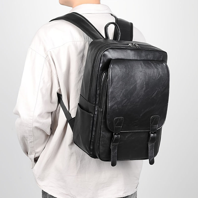 Mochila Masculina Zirck Universitária de Couro para Laptop