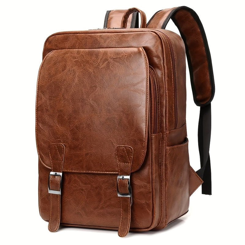 Mochila Masculina Zirck Universitária de Couro para Laptop