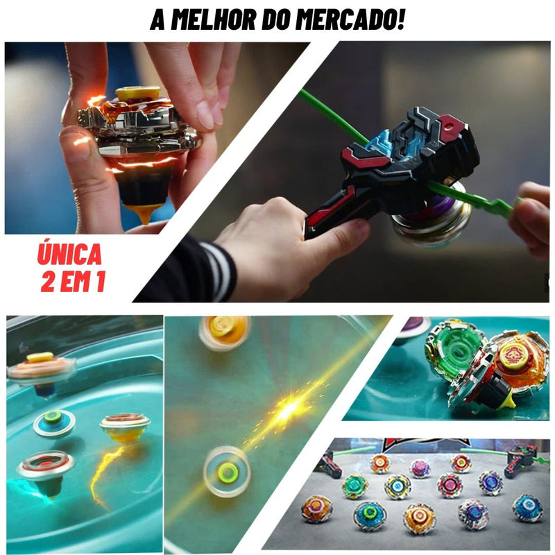 Beyblade Série 2 em 1 - Se Torne o Maior Campeão - Diversão Loja Morada