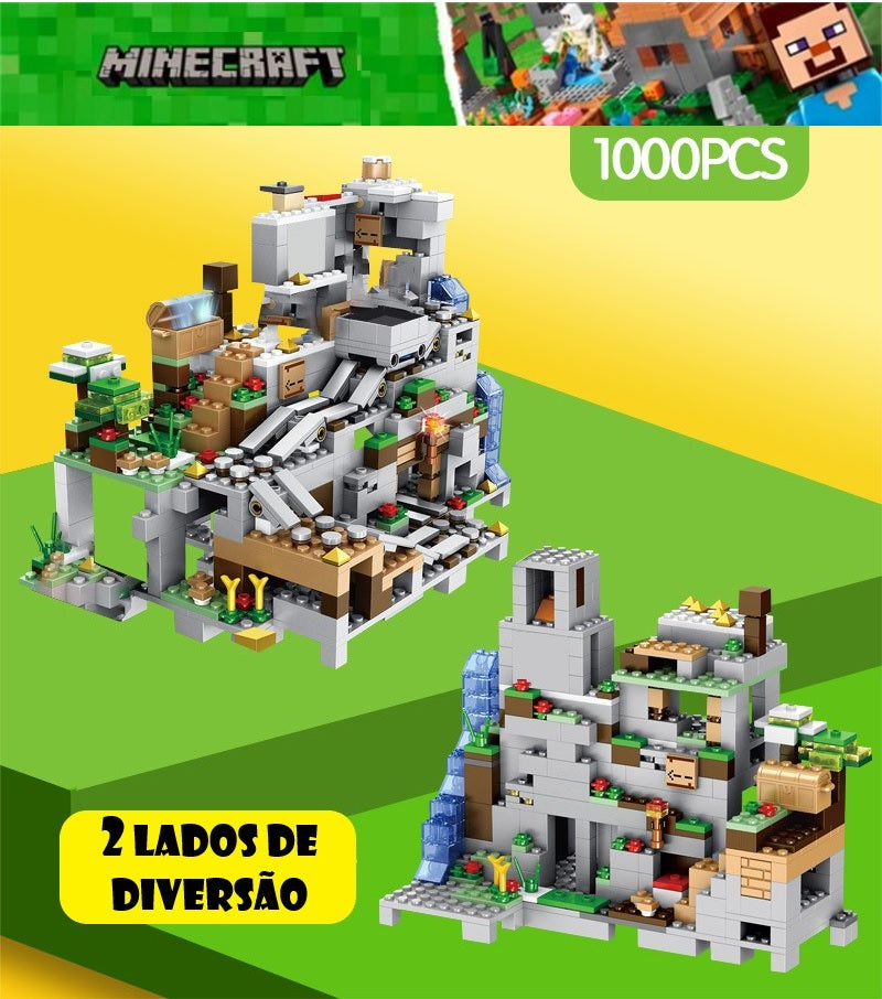 Caverna da Montanha Minecraft (1.000 Peças) - Diversão Loja Morada
