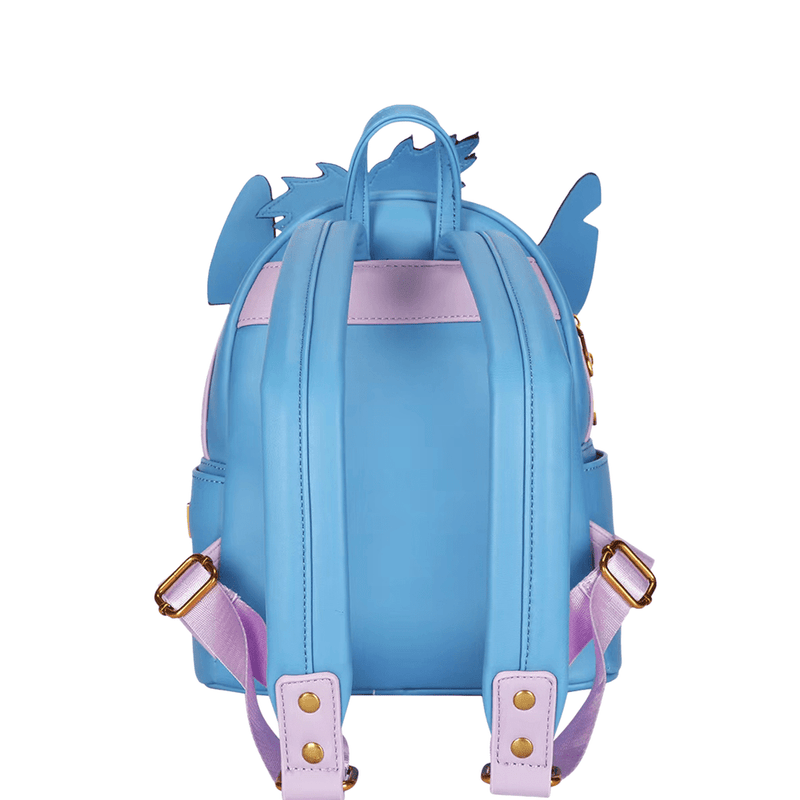 Mochila Escolar Feminina Stitch em Couro - Volta as Aulas Morada