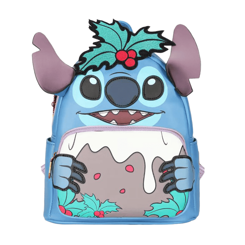 Mochila Escolar Feminina Stitch em Couro - Volta as Aulas Morada