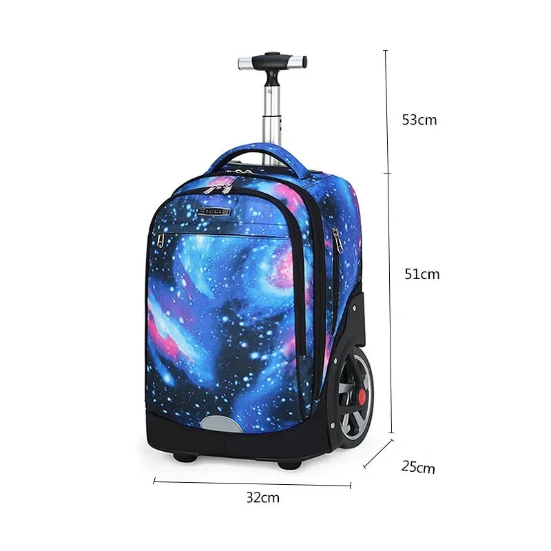 Mochila de Rodinha Grande Space - Escolar Grande Capacidade - Impermeável - LM22