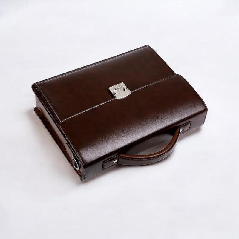 Bolsa Executiva Morada – Couro Legítimo - Impermeável