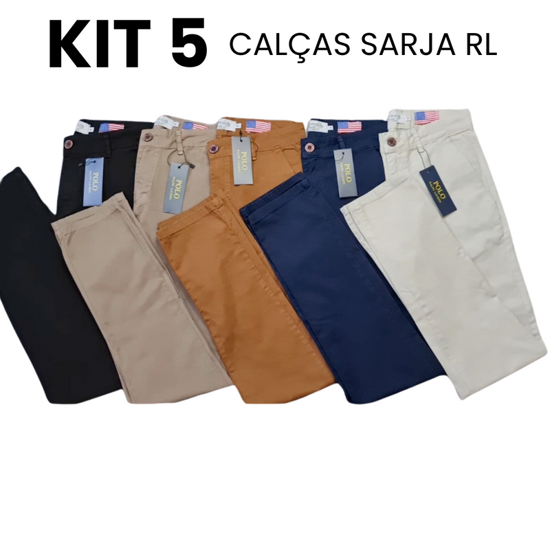Kit 5 Calças Ralph Lauren  Cores Mistas - Loja Morada