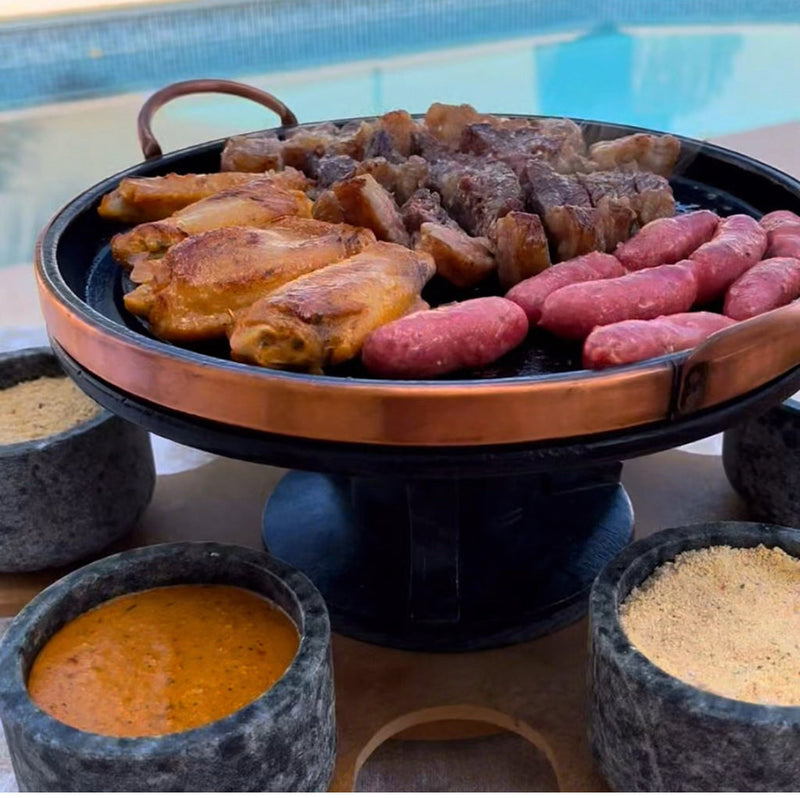Jogo 9 Peças - Churrasco Giratório + [ BRINDE ESPECIAL ] Últimas unidades