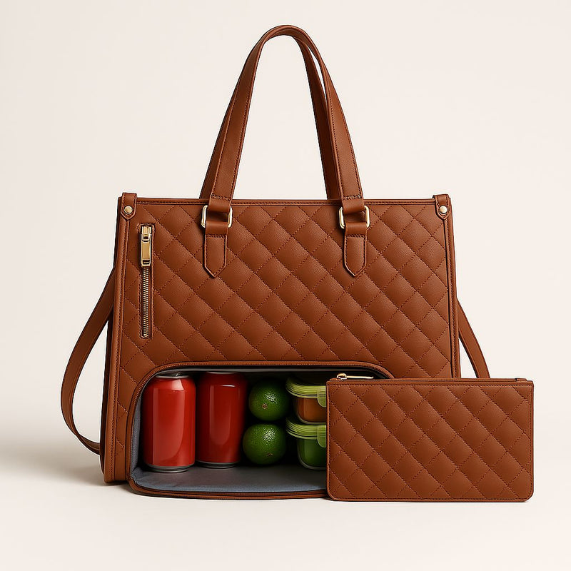 Bolsa Feminina de Couro funcional 3 em 1 - De Luxo