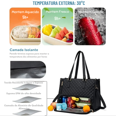 Bolsa Feminina de Couro funcional 3 em 1 - De Luxo