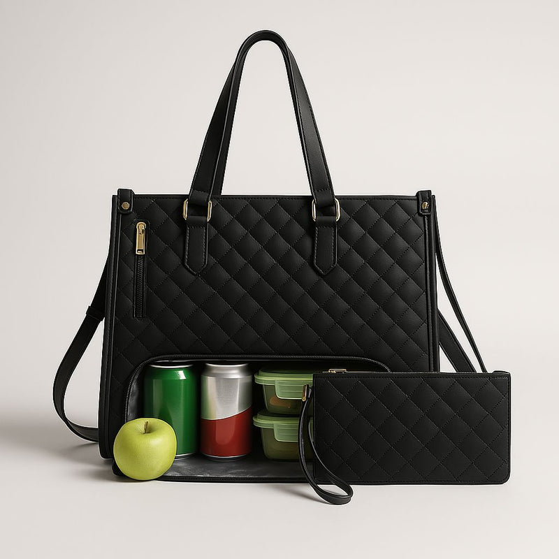 Bolsa Feminina de Couro funcional 3 em 1 - De Luxo