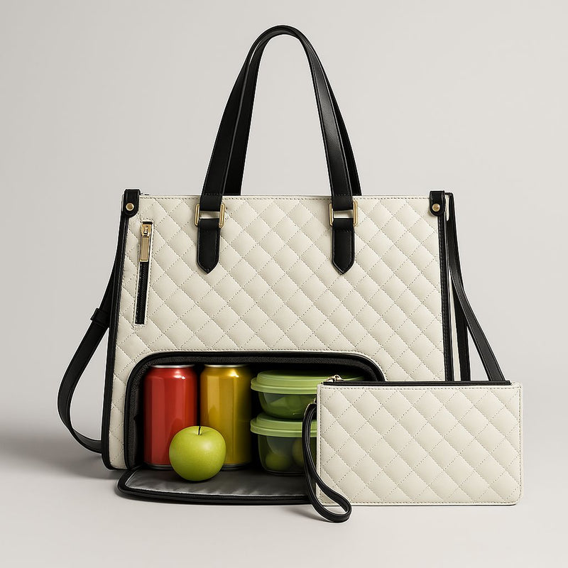 Bolsa Feminina de Couro funcional 3 em 1 - De Luxo