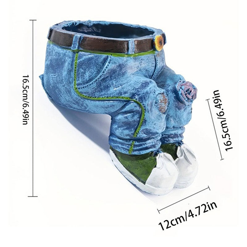 🌷Criativo Vaso de Flor 3D em Formato de Calça Jeans